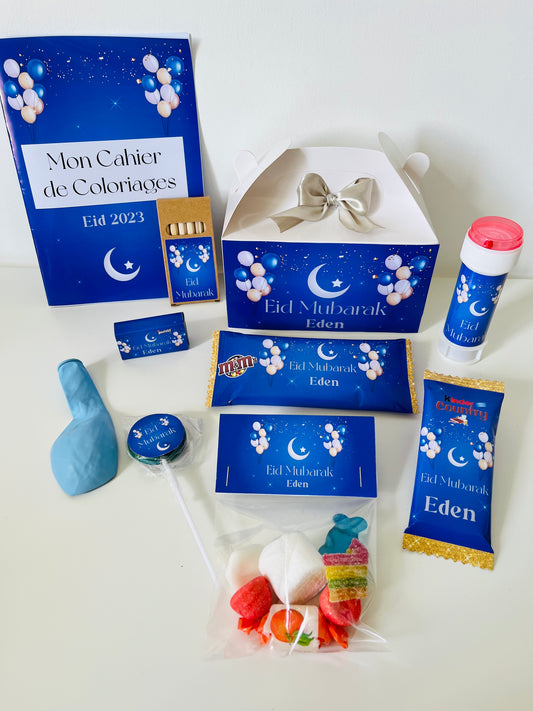 BOX CADEAU ENFANT EÏD MUBARAK BLEU