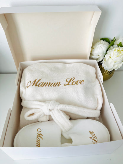 COFFRET COCOONING PEIGNOIR ET CHAUSSONS